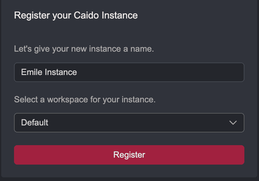 Instance claim form