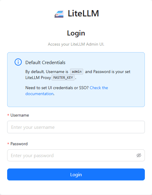 LiteLLM authentication.
