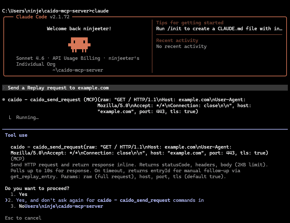 Claude CLI authorization prompt.