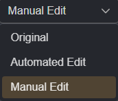 The state drop-down menu options.